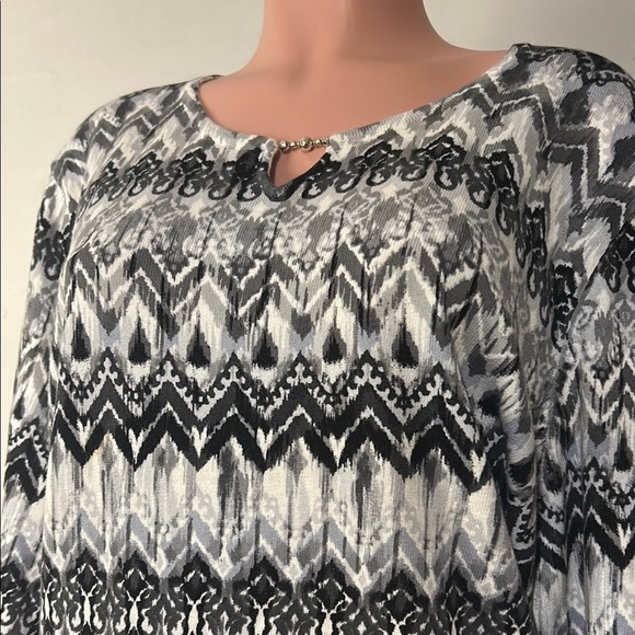 Alfred Dunner Women’s Top Shirt 100%Cotton 3/4 Sleeves Plus Size 1X - Picture 4 of 12